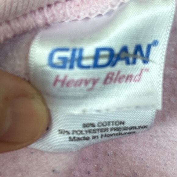 Vintage Pink Wolf Graphic Sweatshirt Sz S 90s Crew Neck Cotton Tribal Print Y2K - Picture 4 of 5